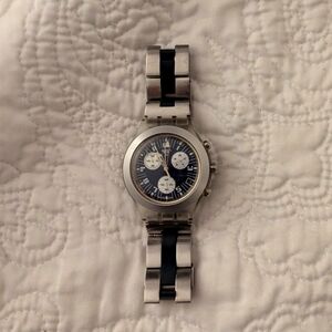 2001 Swatch Irony Diaphane Chronograph Watch Swiss Swatch Chrono RARE
